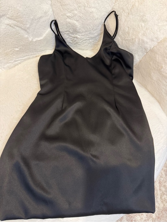 Dresses & Skirts - Classic Black Satin Slip Dress